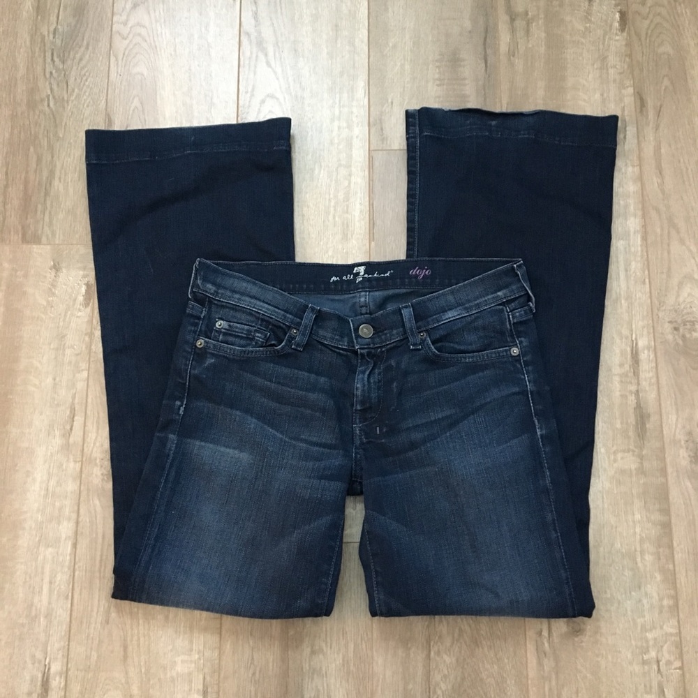 7 for all mankind dojo boot leg jeans